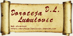 Doroteja Lupulović vizit kartica